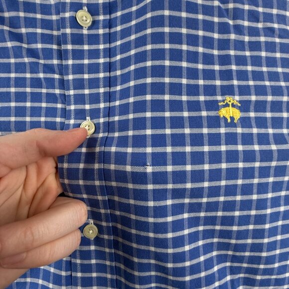 Blue Checkered Men's Shirt - Picture 14 of 15